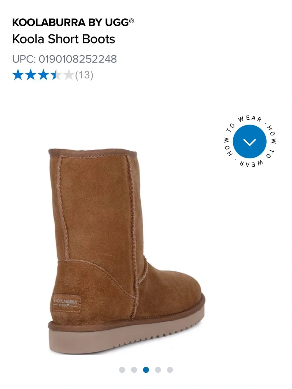 Koolaburra Chestnut Brown Short Suede Boots